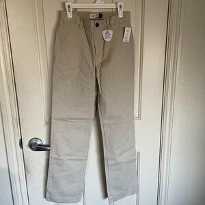 NEW GAP Shield Boys Khaki Pants Chinos NWT 12 Slim Uniform Easy Fit